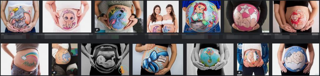 belly painting ejemplos